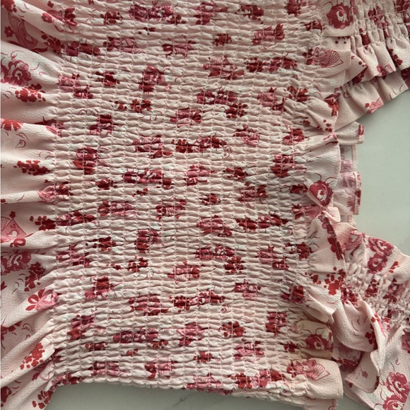 NWOT Hill House Home Ellzabeth Nap Dress Crepe Love Letters Capsule - Picture 3 of 4